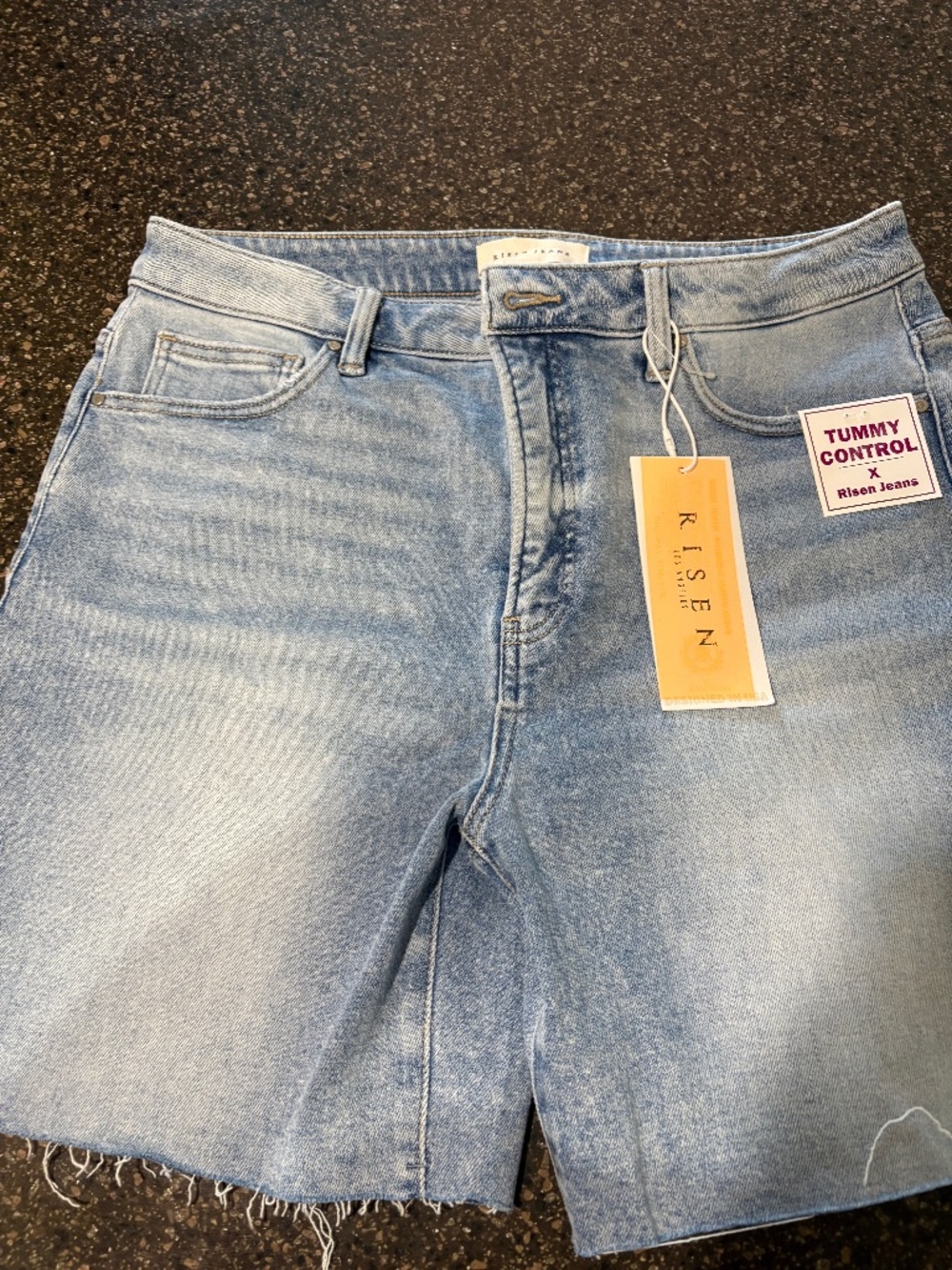 NWT Risen Tummy Control Jean Denim Shorts XL